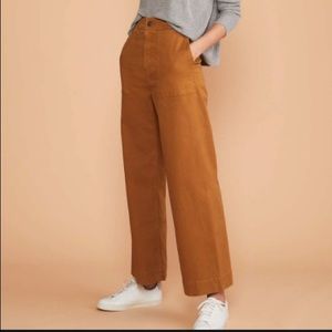 Lou & Grey Brushed Twill High Waist Wide Leg Pants
